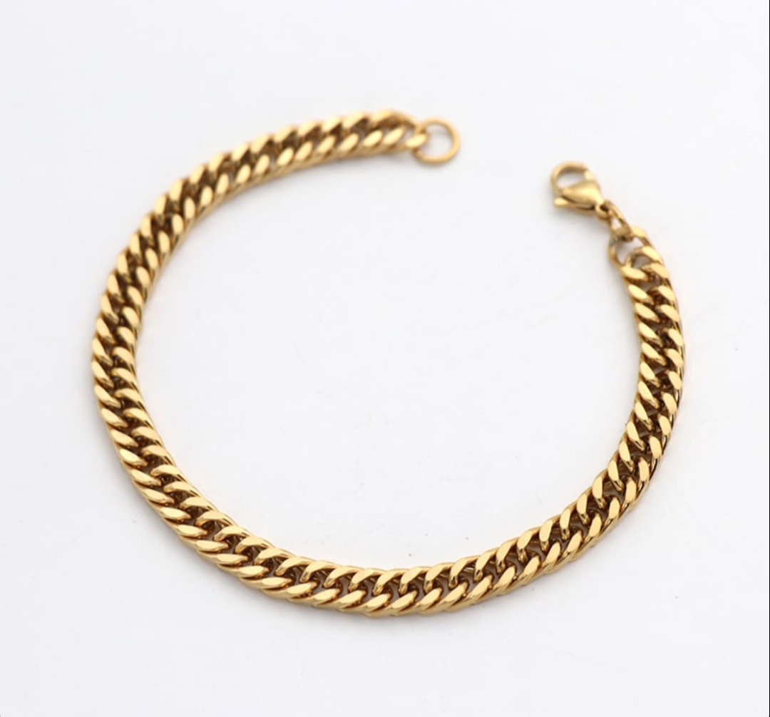 دستبند استیل کارتیر طلایی 6میل 71465