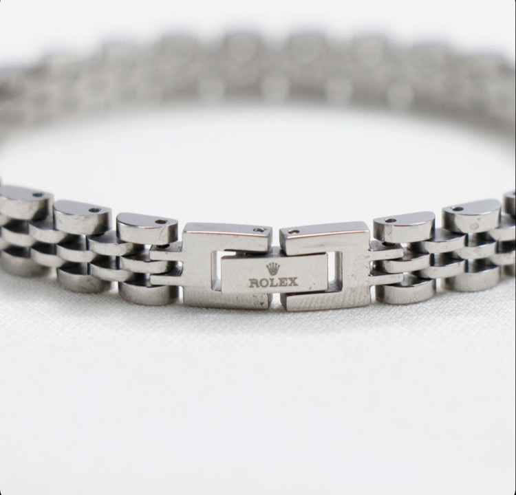 دستبند رولکس نقره ای 8mm کد(2) 75074